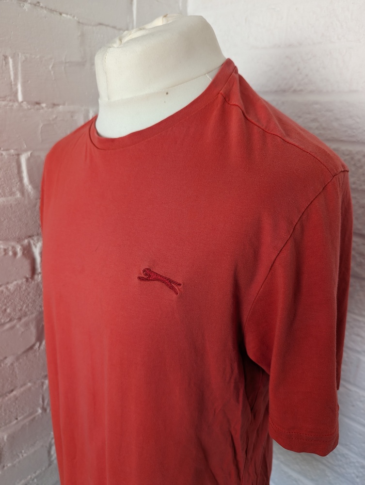 Slazenger Crew Neck T Shirt - Size L - Coral - Cotton - P2P 22" - Picture 4 of 7